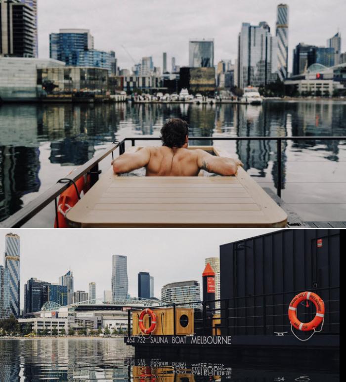 Melbourne's Floating Sauna Brings Hot-Cold Wellness to Docklands