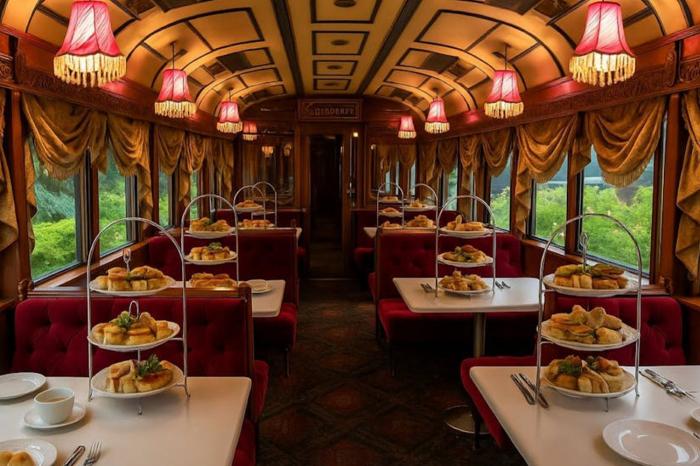 You can now have high tea on a vintage tram in Ballarat