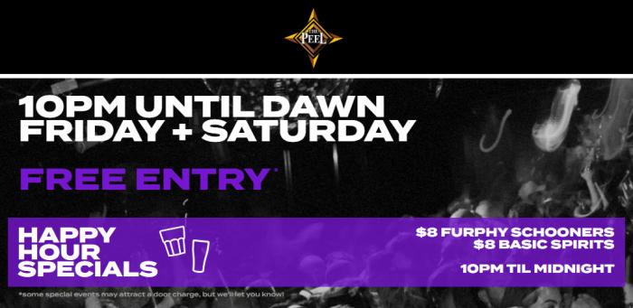 Friday's & Saturday's @ The Peel