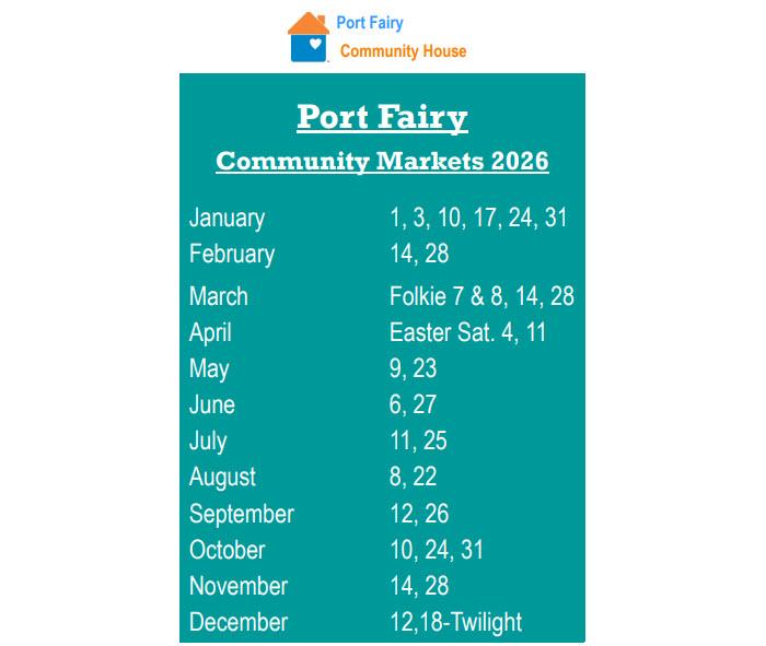 Port Fairy Community Market - 2nd Saturday