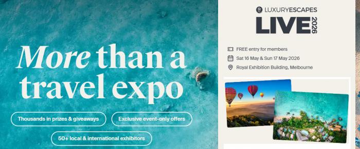 Luxury Escapes Live: Travel Expo