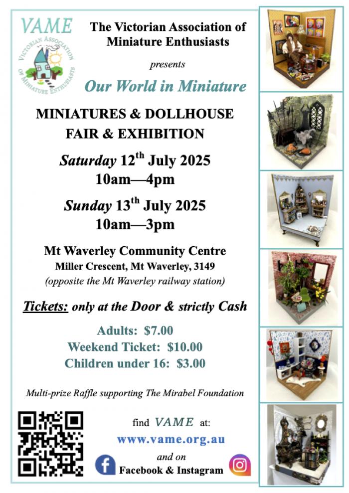 Victorian Association of Miniature Enthusiasts: Fair & Exhibition 2025 Victorian Association of Miniature Enthusiasts: Fair & Exhibition 2025