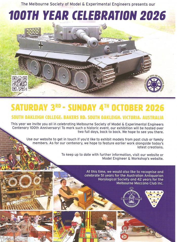 Melbourne Model Engineering Exhibition 2026