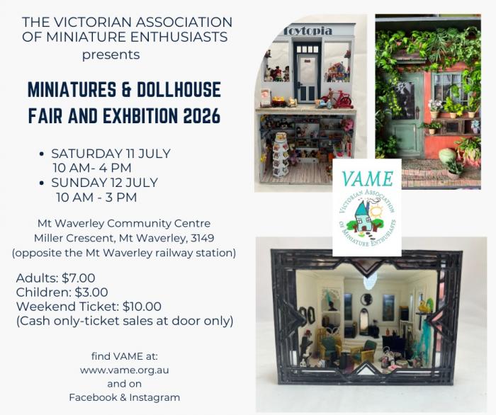 Victorian Association of Miniature Enthusiasts: Fair & Exhibition 2026