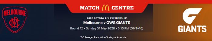 AFL Round 12: Melbourne v GWS GIANTS