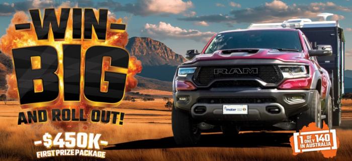 Mater Lotteries: WIN $450K Adventure Prize Package