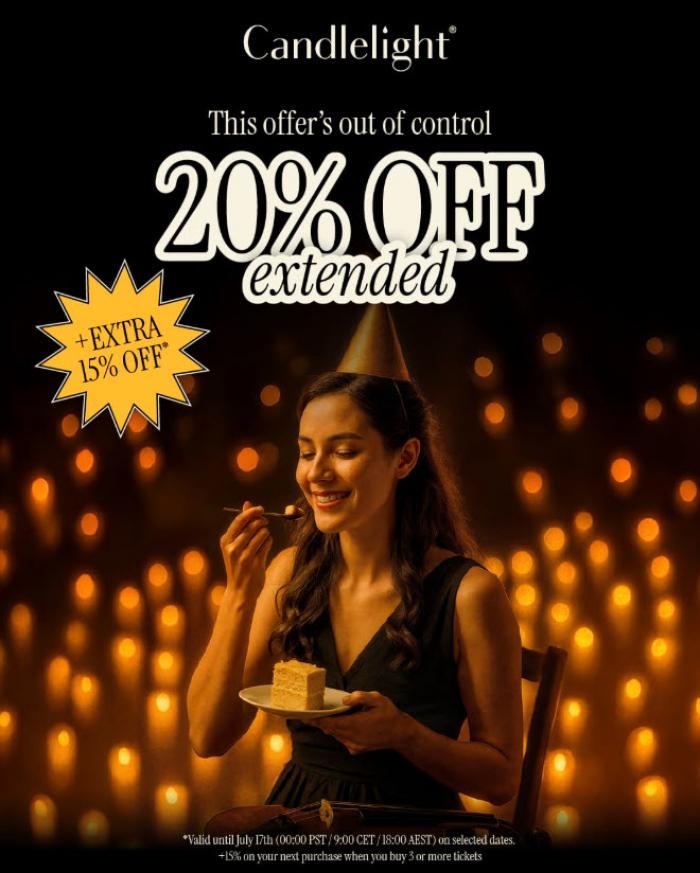 Candlelight Concerts Birthday Specials | 35% Discount Code