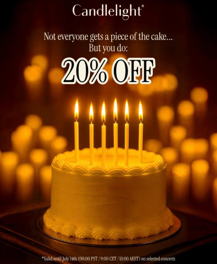 Candlelight Concerts Birthday Specials | 20% Off - Adelaide Candlelight Concerts Birthday Specials | 20% Off - Adelaide