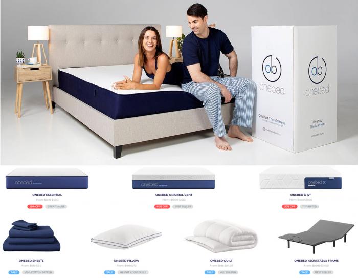 Onebed: 10th Anniversary Sale - up to 60% off Mattresses