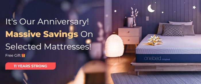 Onebed Anniversary Sale: A Golden Opportunity for You