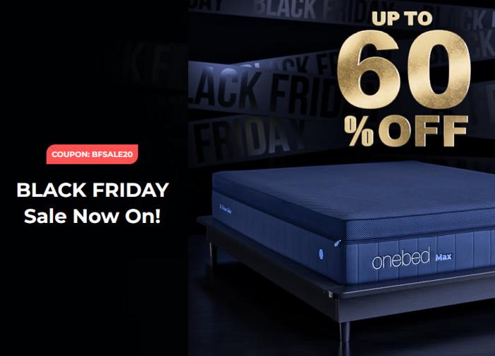 Onebed: Black Friday Sale - Up to 60% Off Mattresses Onebed: Black Friday Sale - Up to 60% Off Mattresses